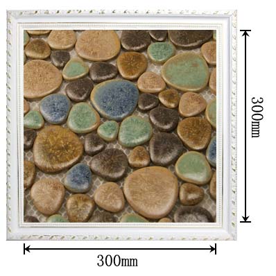 dimensions of pebble porcelain mosaic tile - 4789