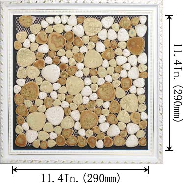 dimensions of porcelain pebble tile heart shaped bathroom wall borders - ppt006