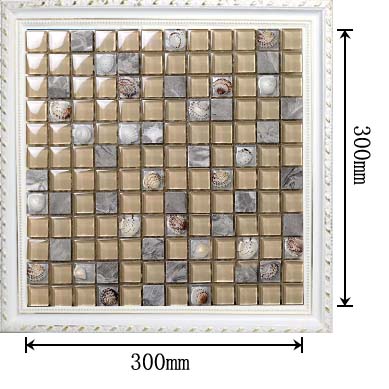 dimensions of stone glass shell blend mosaic glass tile - 615