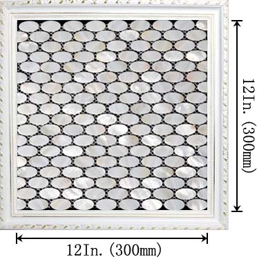 dimensions of the mother of pearl tile - st052
