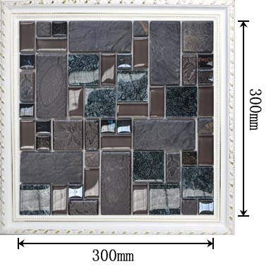 dimensions of the porcelain crystal glass blend mosaic tile - vg001