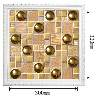 dimensions of the porcelain crack glass blend mosaic tile art design plated wall stickers- yg82