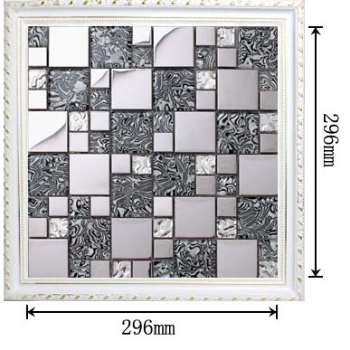 dimensions of the silver 304 stainless steel metal glass mosaic tile - 1941-1