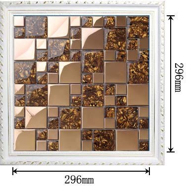dimensions of the stainless steel metal glass blend mosaic tile - 1941