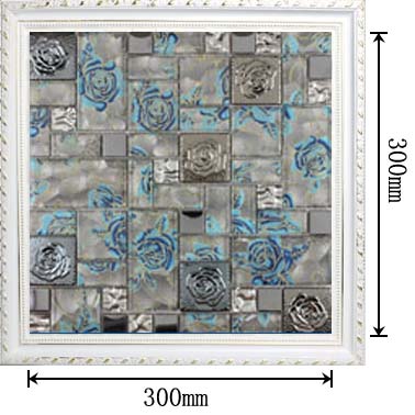 dimensions of the stainless steel metal glass blend mosaic tile - hc-137