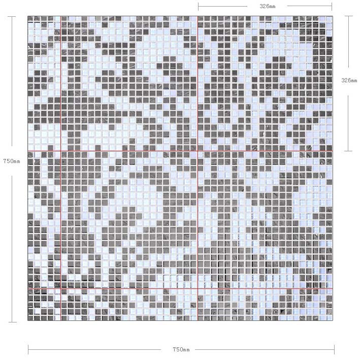 dimensions of the glass mosaic tile backsplash wall sticers - 2131