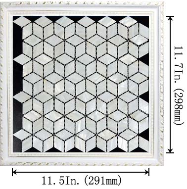 dimensions size of the mother of pearl tile diamond mosaic shell tiles - st056