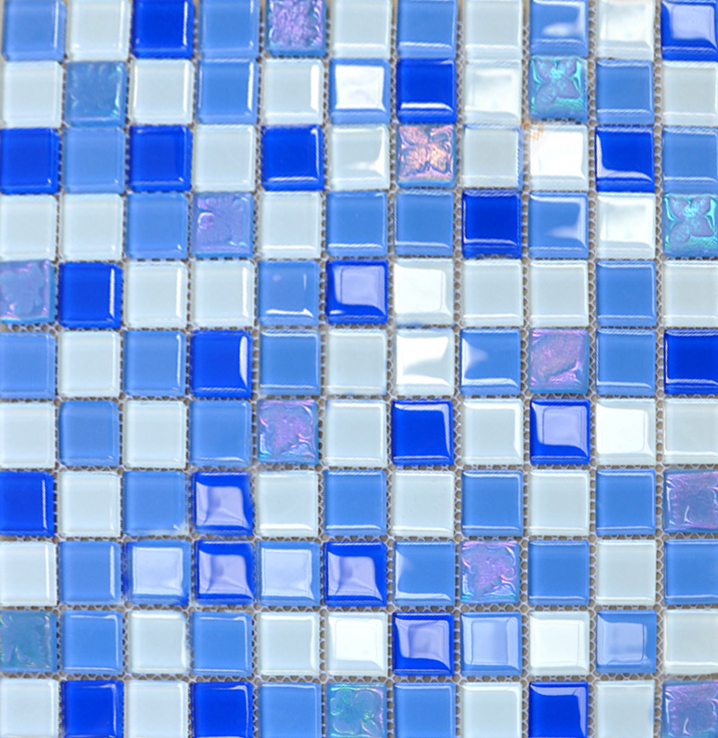 front of crystal glass mosaic wall tiles stickers - lb032