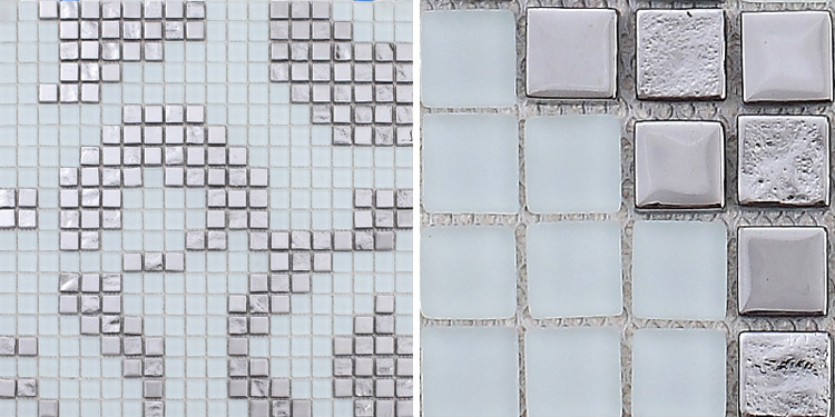 front side of the crystal glass mosaic tile for bathroom wall tiles - 2131