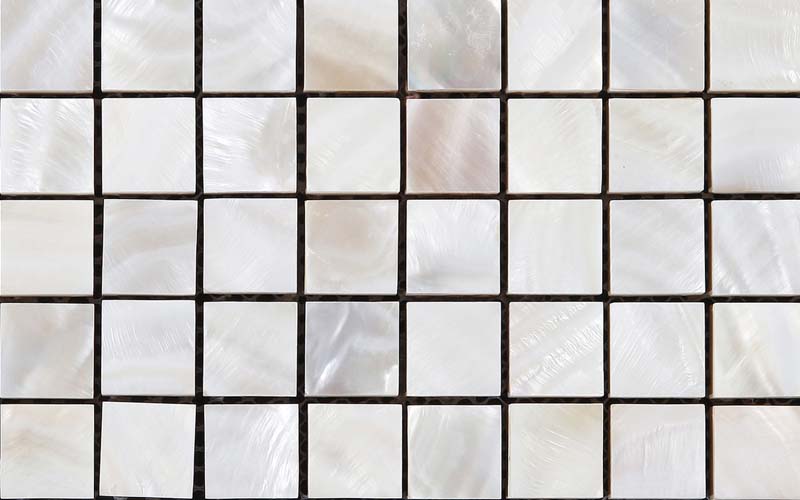 front side of mother of pearl shell mosaic wall  tile - st035