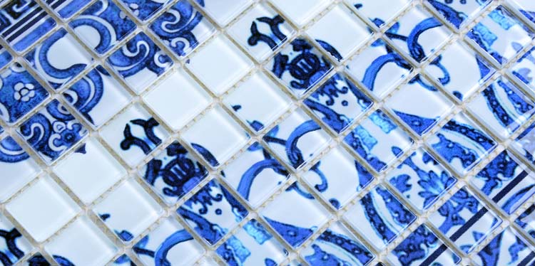 glass puzzle mosaic tile details - sm112