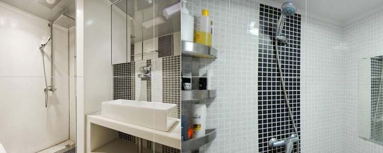 glazed porcelain mosaic bathroom shower wall tiles - hb-656