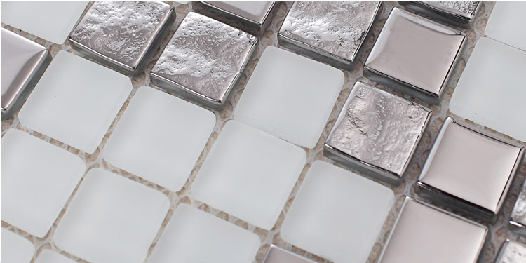 plated crystal glass tile frosted vitreous mosaic wall tiles - 2131