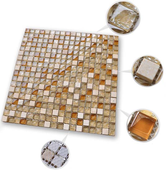 stone glass mosaic tile features - stbl305