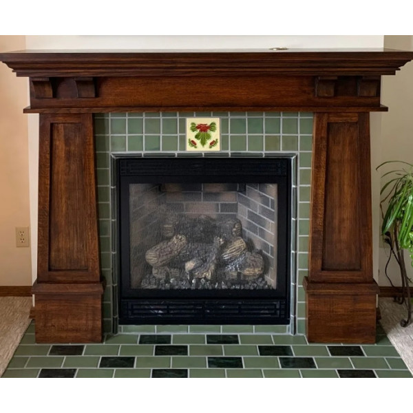 How about the style a vintage fireplace surround?