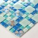 Sea Blue Glass Shell Resin Chips Beach Style Green Aqua Crackle Crystal Mosaic Wall Decor