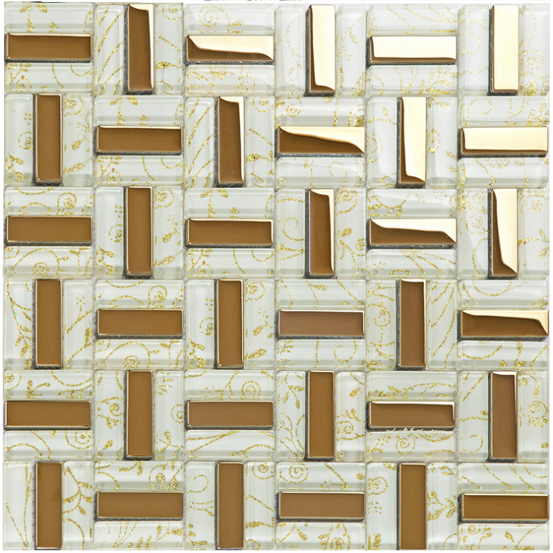 crystal glass tiles gold plated glass tile kitchen wall backsplash