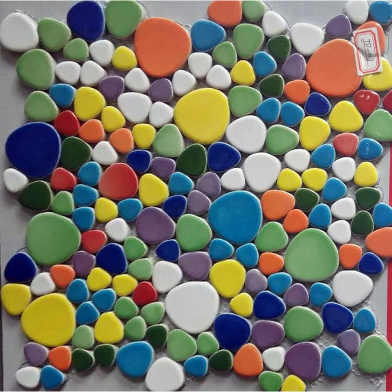 Glazed Porcelain Pebble Mosaic