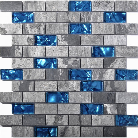 tiles tile backsplash glass gray mosaic subway kitchen marble shower teal bathroom accent stone grey ocean 3d wave brick hominter