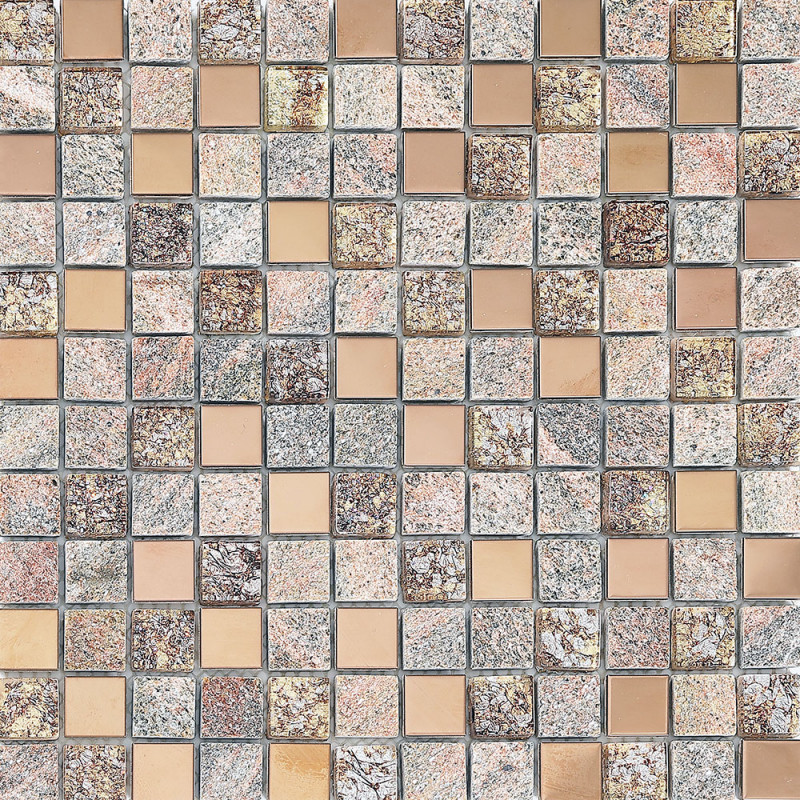 rose gold tile backsplash