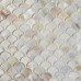 Fish Scale Shaped Shell Mosaic Tile 1" Natural Color Mother of Pearl Wall Backsplash MPS100