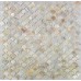 Fish Scale Shaped Shell Mosaic Tile 1" Natural Color Mother of Pearl Wall Backsplash MPS100