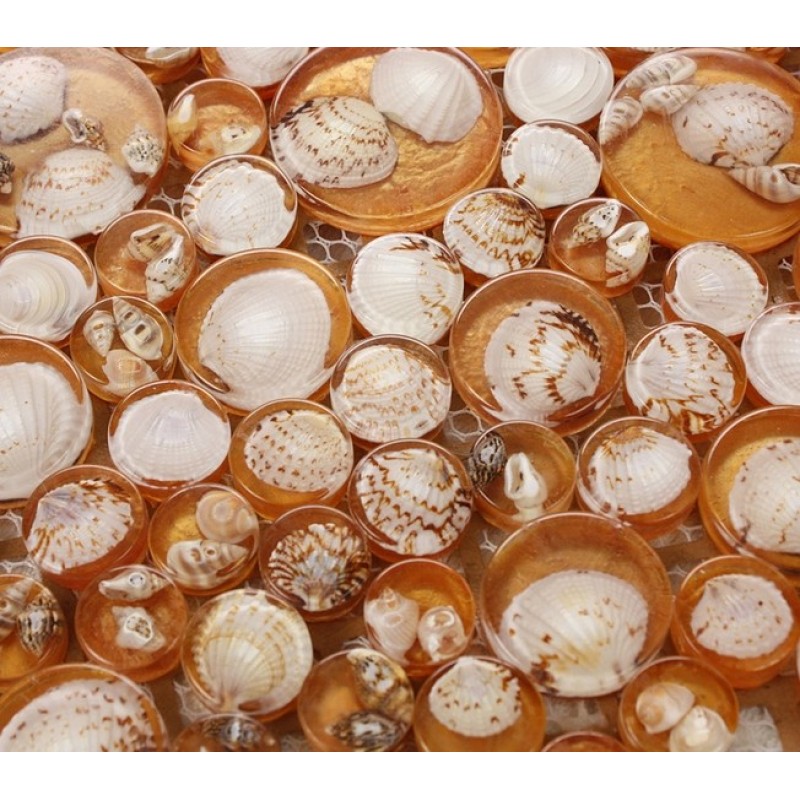 Gold Mosaic Tile Resin Glass Conch Backsplash Penny Round Gold Mosaic Tile Resin Glass Conch Backsplash Penny Round Patterns Bathroom Tiles For Wall Backsplashes 3004
