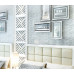 Silver Metallic Glass Backsplash Tile Mixed Rhinestone Mosaic for Kitchen, Bathroom and Shower Walls