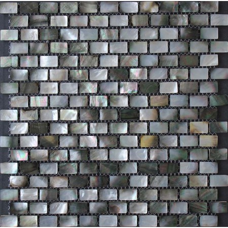 Black Lip Seashell Wall Mother of Pearl Subway Tile Backsplash 3/5" x 1" Shell Mosaic Tiles