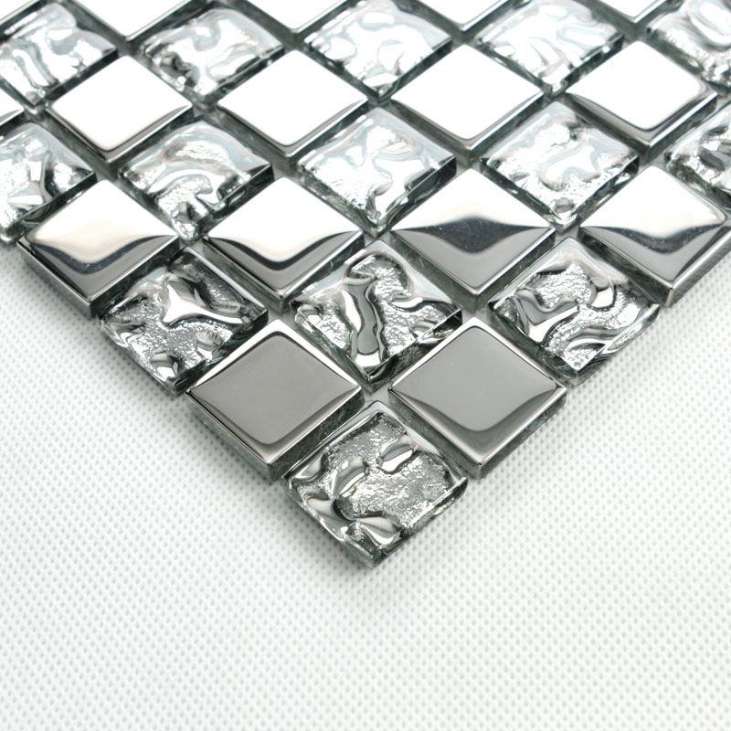 Crystal Glass Tiles Sheet Square Mosaic Tiling Bathroom Wall Tiles
