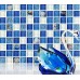 Glass Mosaic Tiles Blue Crystal Resin with Conch Kitchen Backsplash Tiles Bathroom Wall Tiles S102