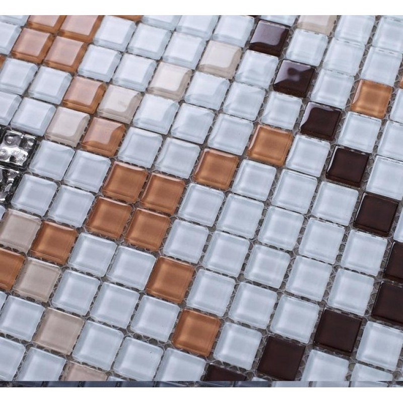 Wholesale Vitreous Mosaic Tile Pattern Glazed Crystal Glass Backsplash