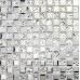 Crystal Glass Tiles Sheet Square Mosaic Tiling Bathroom Wall Tiles Silver Metal Coating Tile Ktchen Backsplash 8123