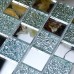 Mirror Tile Squares Blue Bathroom Mirrored Wall Tile Backsplash 1 Inch Glass Mosaic Tiles Decorative