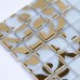 Crystal Glass Tile Gold Mosaic Collages Design Interior Wall Tile Murals Bathroom Decoration Shower Wall Tiles Designs