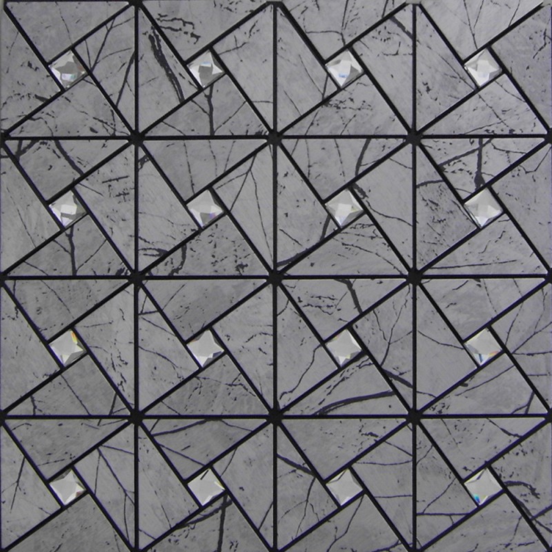 L And Stick Tile Pinwheel Patterns Gray Aluminum Metal Wall L And Stick Tile Pinwheel Patterns Gray Aluminum Metal Wall Gl Diamond Tiles Adhsive Mosaic