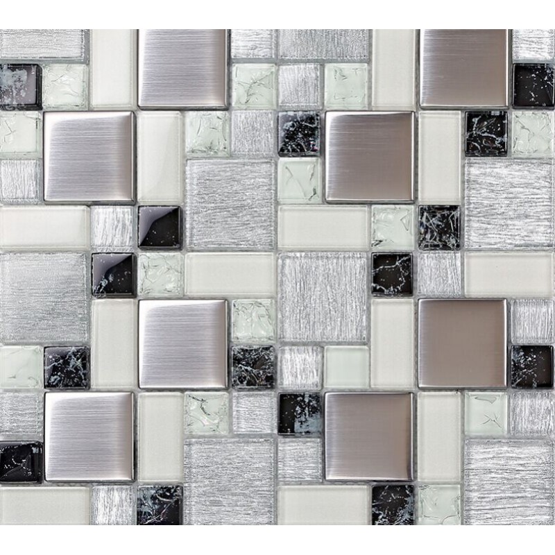 Metallic Backsplash Tile Brush 304 Stainless Steel Metal