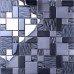 Metallic Backsplash Tiles Silver 304 Stainless Steel Sheet Metal and Crystal Glass Blend Mosaic Wall