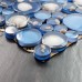Blue Mosaic Tile Resin Glass Conch Tile Backsplash Pebble Patterns Bathroom Tiles for Wall Backsplashes 3066