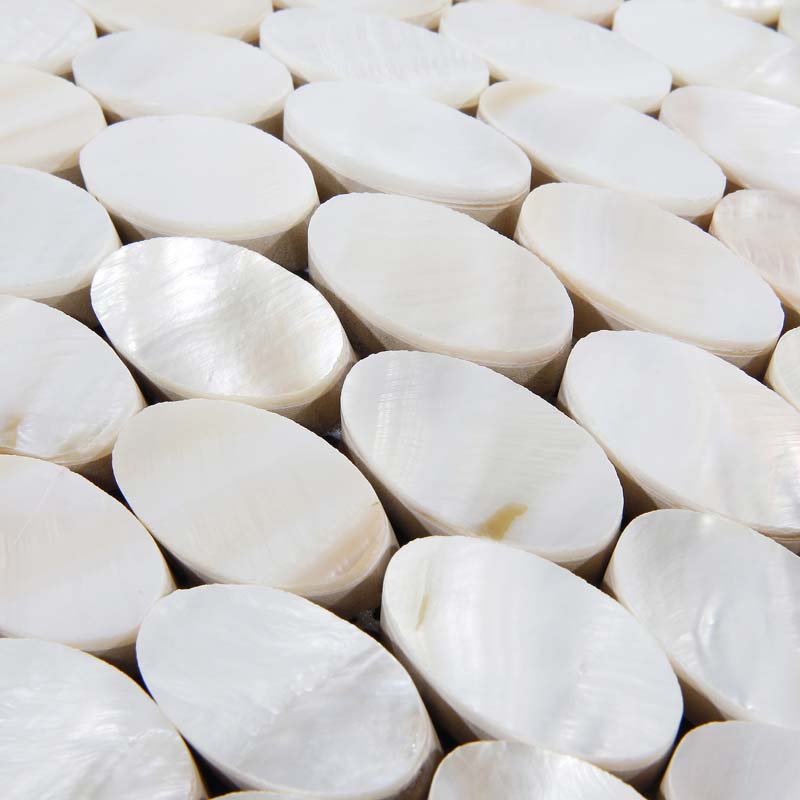 Mother of Pearl Tile Mirror Backsplash Liner Wall