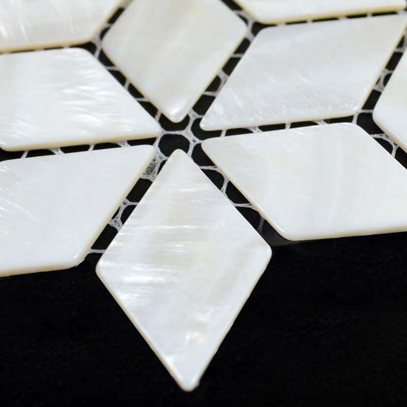 Wholesale Natural White Shell Tiles Diamond Mother of Pearl Mosaic Tile