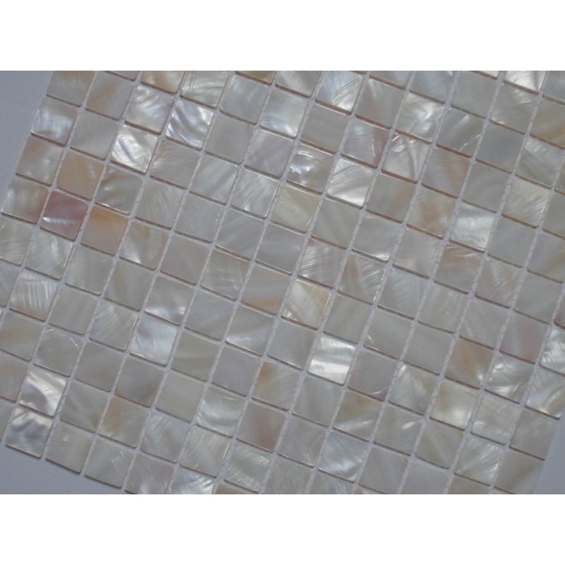 Mother of Pearl Tile Shower Liner Wall Backsplash Square Bathroom Shell