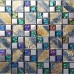 Iridescent Mosaic Tile Plated Crystal Glass Backsplash Kitchen Designs Bathroom Wall Tiles IPG1391