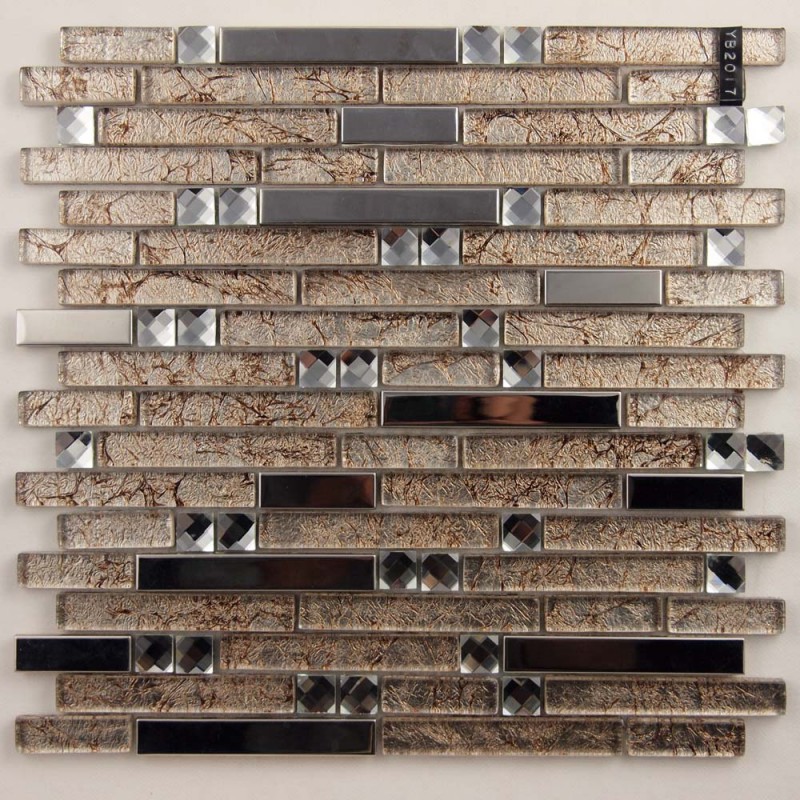 Metal And Gl Diamond Silver Stainless Steel Backsplash Tiles Metal And Gl Diamond Silver Stainless Steel Backsplash Tiles Brown Crystal Mosaic Interlocking Tile Yb2017