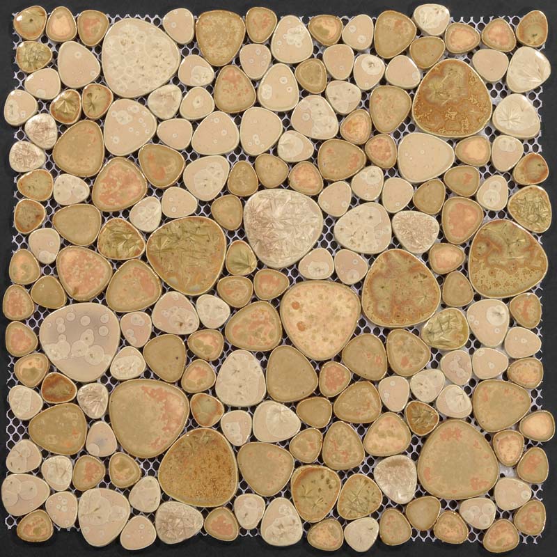 Wholesale Porcelain Pebble Tile Backsplash Collection Mixed Heartshaped Mosaic Art Bath Mirror