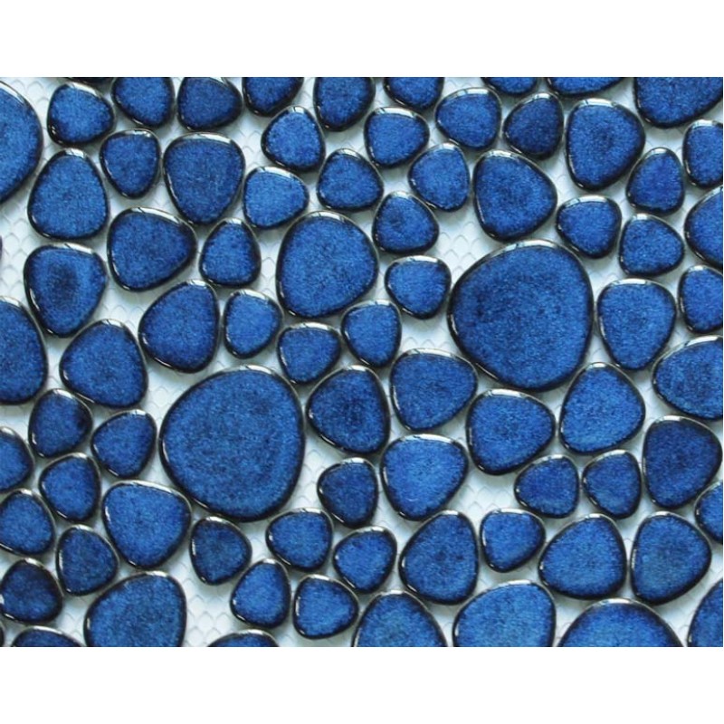 Glazed Porcelain Tile Mosaic Pebble Blue Ceramic Wall Tiles Backsplash Glazed Porcelain Pool Tile Mosaic Pebbles Blue Ceramic Wall Tiles Backsplash Random Bricks Bpp618a
