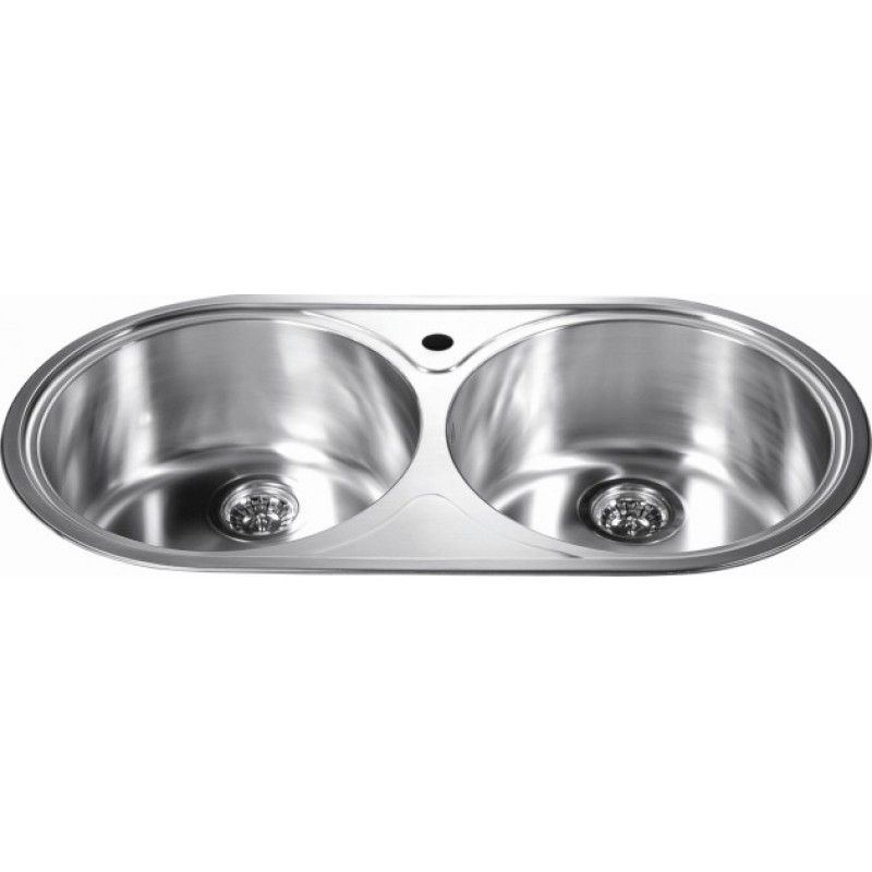 Wholesale Round Kitchen Sink Polished 304 Stainless Steel 18
