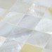 Square White Shell Mosaic Seamless Mesh Mounted Mother of Pearl Tile for Bathroom Wall Mirror Tiles