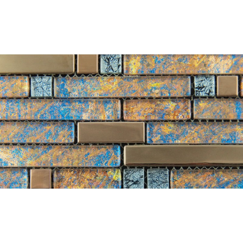 metal and glass gold stainless steel backsplash wall tiles blue crystal glass mosaic metal and glass gold stainless steel backsplash wall tiles blue crystal glass mosaic