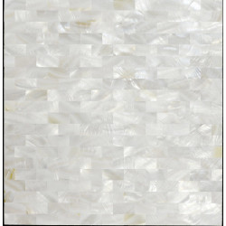 White Pearl Shell Tile 8mm Pad Board Mini Brick Seamless Mosaic